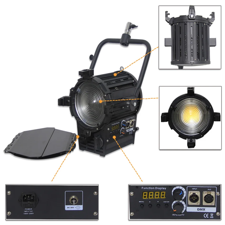 ALUMOTECH Pro As Arri двухцветный 3200 5500K 200 Вт DMX светодиодный светильник для фотостудии