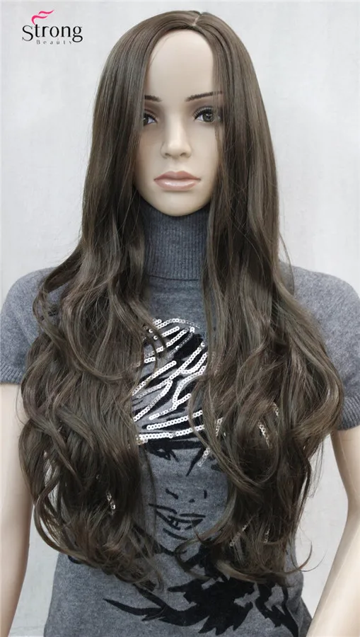 RG-9860 #8 light Brown Long nature wavy wig (1)