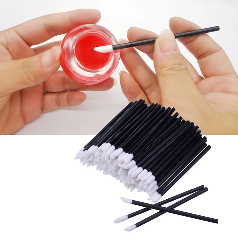 50pcs Disposable Lip Gloss Applicators Lipstick Wands Applicator Make