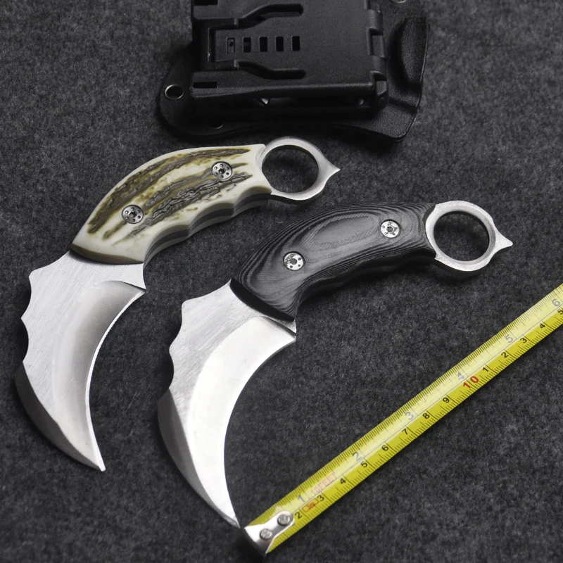 High Quality Knife Fixed Blade 440C Steel Karambit Knife Hunting