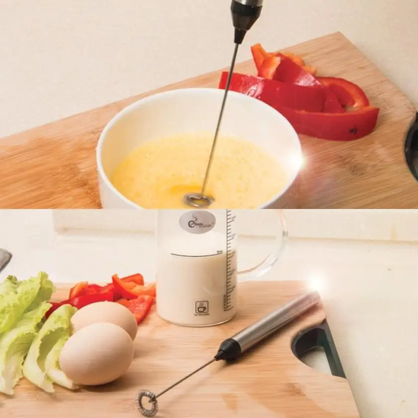Stainless Steel Electric Egg Milk Mixer Eggbeater Manual Electric Whisk