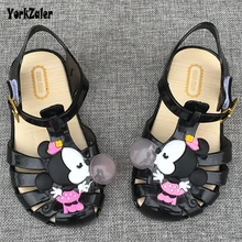 Filles de mode sandales d’été mickey pas cher enfants shoes enfants filles minnie souris sandales shoes mignon enfants mini melissa sandales