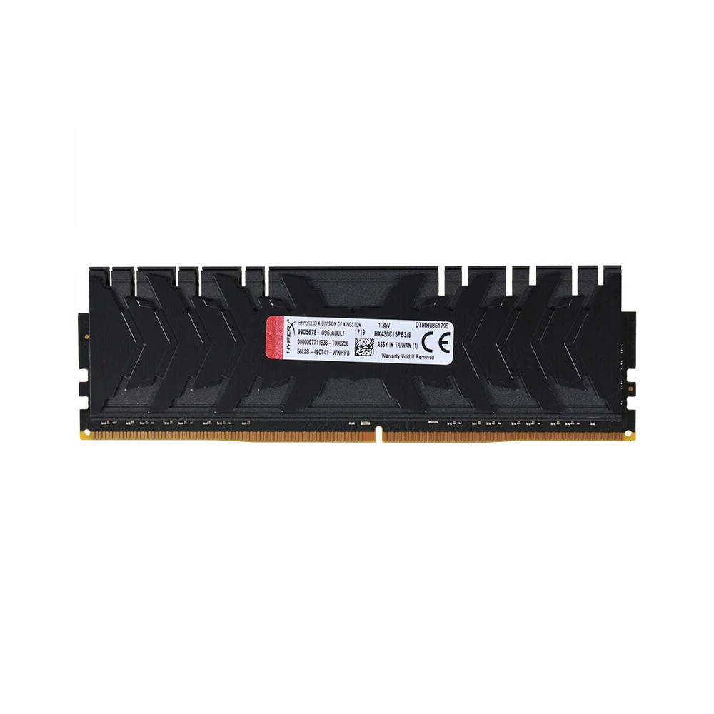 

HyperX Kingston Technology Predator Black 8GB DDR4 3000MHz RAM Gaming Memory CL15 1.35V DIMM (288-pin) XMP HX430C15PB3/8