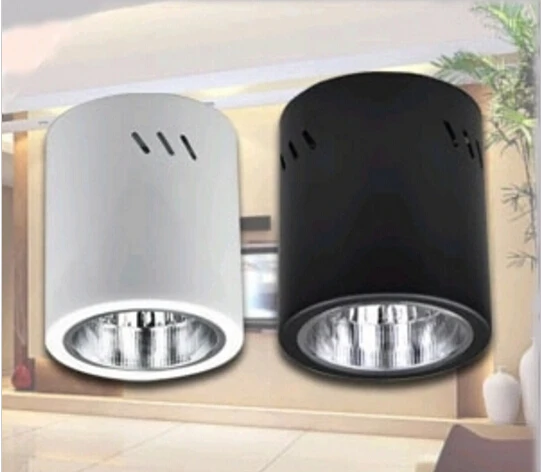 

spot bulb fixture Halogen round circle holder white black E27 lamp holder hanging flush surface mounted E27 downlight fixture