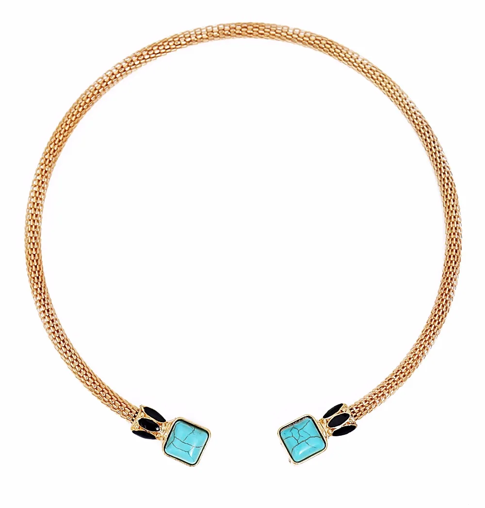 

Free shipping bohemian style choker necklace silver gold choker necklace women gold choker Flexible size gold choker