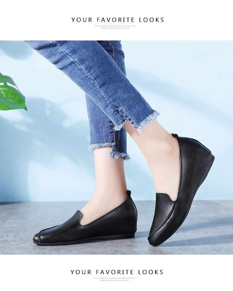 Новые женские лоферы на танкетке, дышащая обувь с острым носком для девушек и студентов, Уличная обувь, пикантная обувь для женщин, однотонные Прогулочные кроссовки
