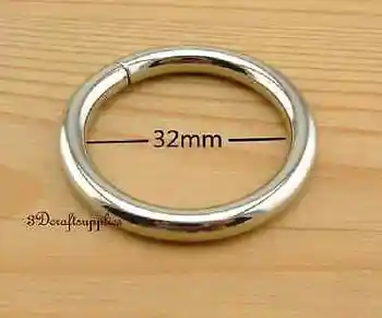 

metal O rings O-ring purse ring connector nickel 32 mm 1 1/4 inch 10pcs U110