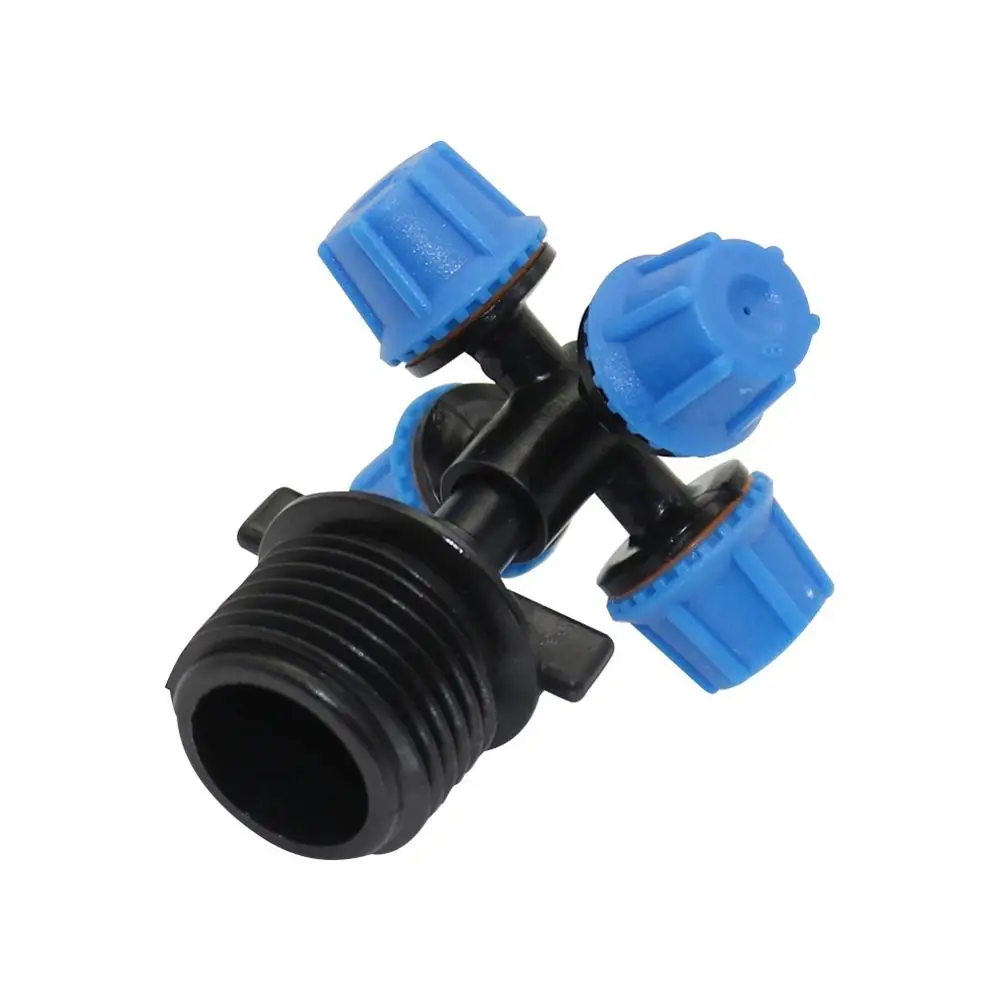 

5Pcs 360 Degree 6mm Cross Atomization Sprinklers With 1/2 Inch Male Thread Connectors Garden Irrigation Cooling Misting Nozzles