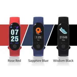Новый M3Plus 0,96 "HD Цвет Экран Водонепроницаемый Bluetooth Smart Браслет монитор сердечного ритма спортивные наручные часы Фитнес трекер