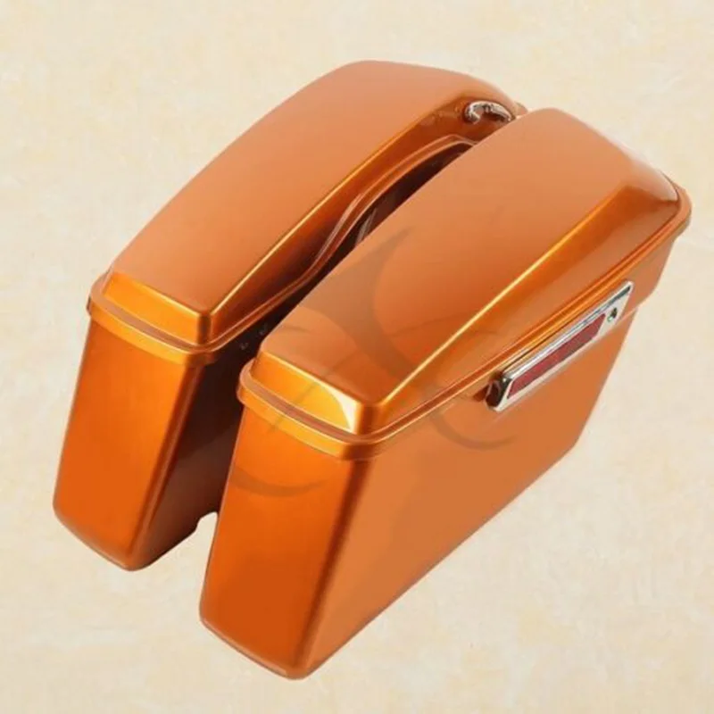 

Motorcycle ABS Orange Saddlebags Latch For Harley Road King Street Electra Glide FLHTCU 14-18 17