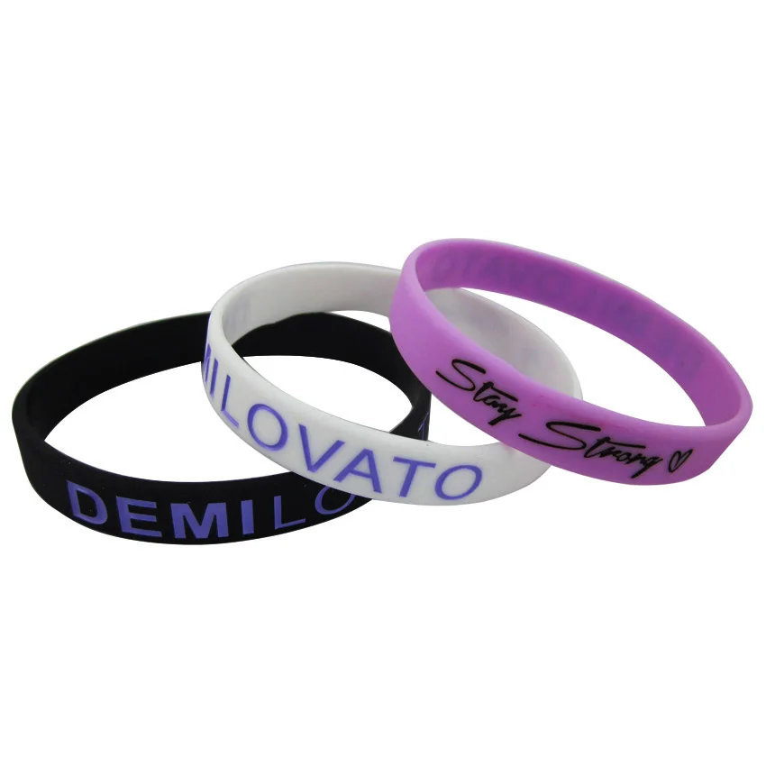 

1piece Demi Lovato Stay Strong Silicone Wristband for Music Fans