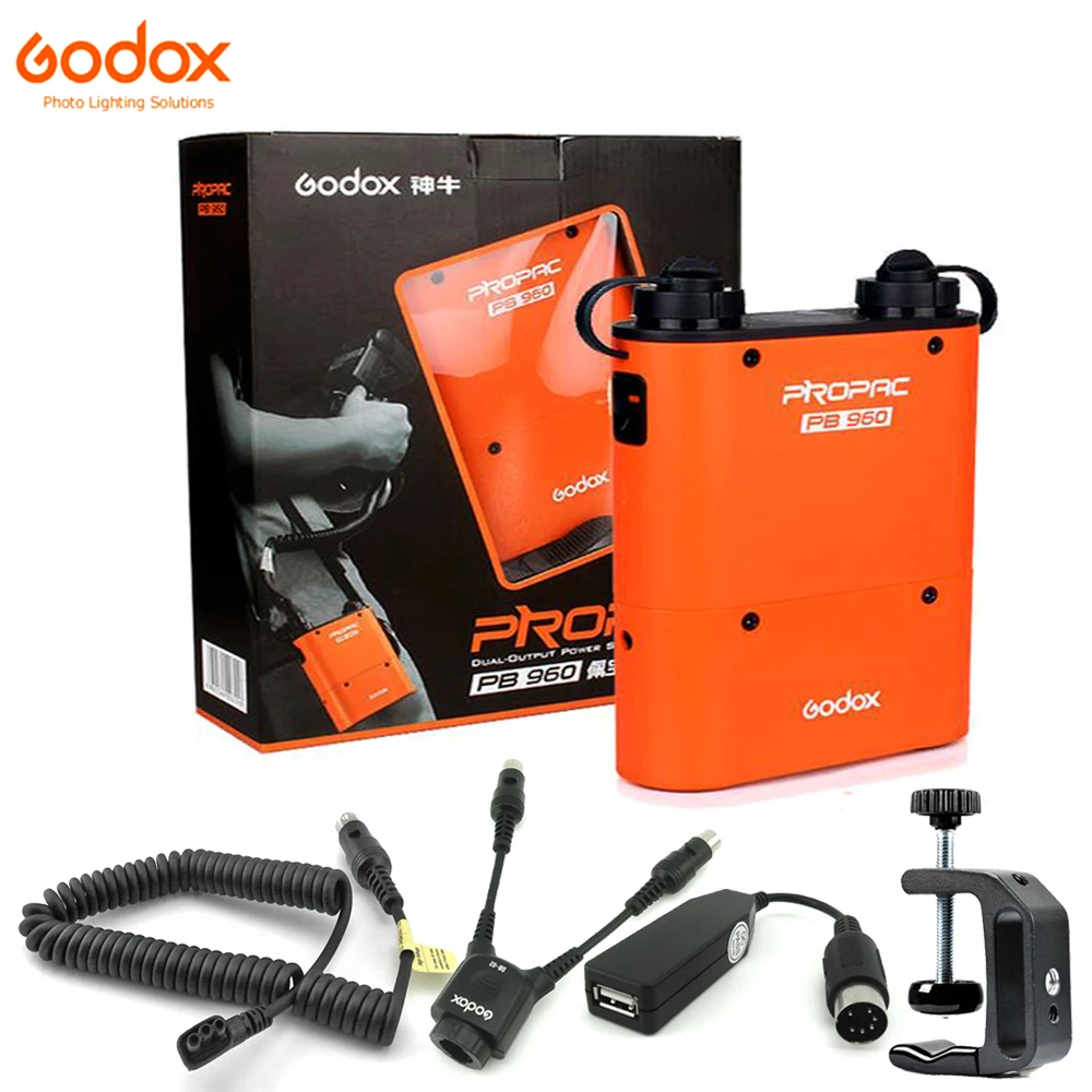 

Godox PB960 Battery Speedlite 4500mAh Rechargeable Li-ion Power Pack PB-USB NX Cable For Nikon SB910 SB900 SB800 SB28DX Flash