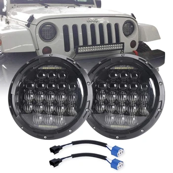 

7 Inch Round 5D 130w Philip LED Projector Headlight with DRL for Jeep Wrangler JK TJ LJ CJ Nissan patrol 4x4 OffRoad 4x4 suzuk