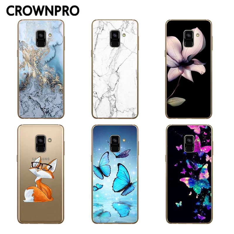 CROWNPRO чехол для Samsung A8 2018 Мягкий Силиконовый ТПУ 6 0 дюйма Fundas Galaxy Plus задней панели