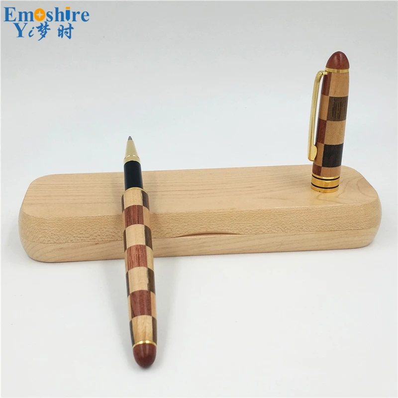 Emoshire Mosaic Signature Pen Fine Set Mahogany Gel Pen Campus Chinese Style Creative Gift Customization (12)