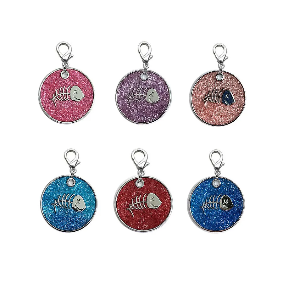 DIY Шарм брелок на сумку Цвет Cat Dog Tag отпечатки лап кулон металлические подвески