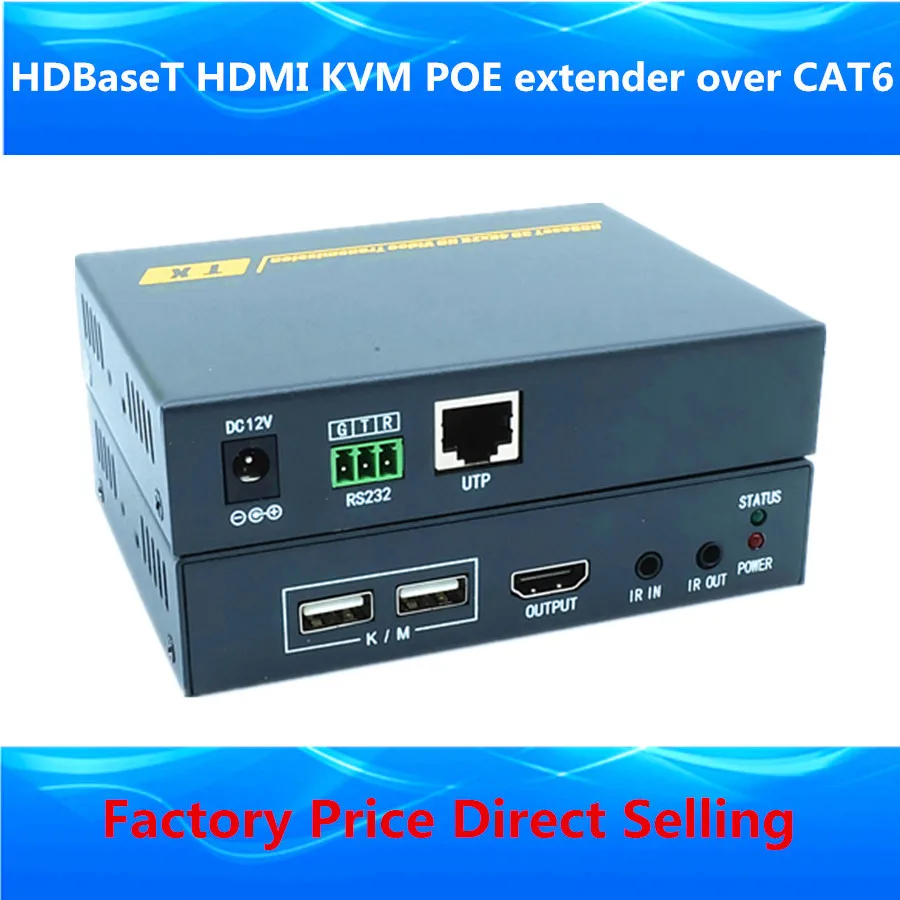 4K HDBaseT HDMI KVM удлинитель с 1 4 v до 100M 3D POE USB по UTP/STP RJ45 Cat6 кабель поддержка IR & RS232|hdmi kvm