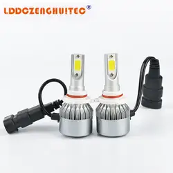 Lddczenghuitec C6 авто светодиодный лампы Kit Light 72 W 7600lm фар, светодиодный индикатор преобразования H1 H3 H4 H7 9006 9005 H8 H10 H11 H13