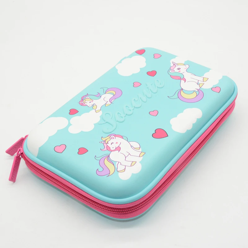 EVA кавайный пенал Kalem Kutusu Etui Estuche Escolar Pencilcase Unicornio Kalem Kutu флеш-накопитель в виде единорога коробка Estuches Trousse