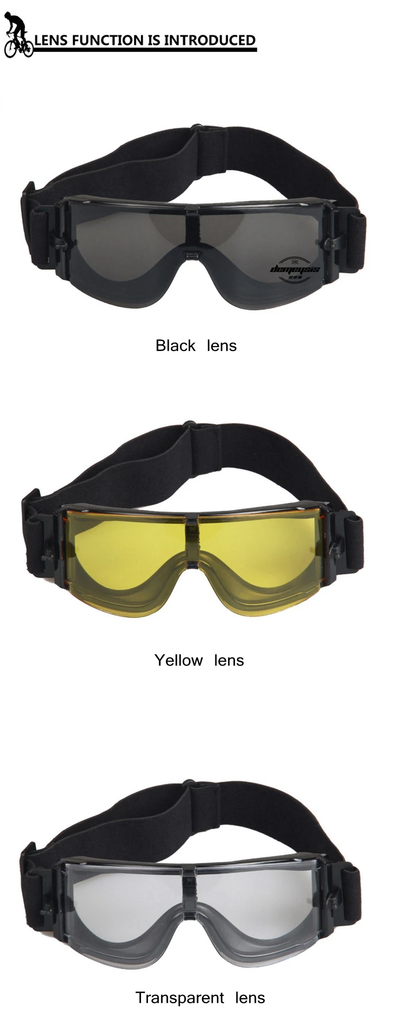 Óculos de Proteção Óculos de Sol do Exército Militar Tiro Caça Caminhadas Tático Combate Airsoft Paintball Segurança uv 5 Esporte e Lazer