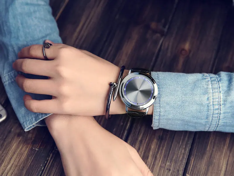 Trendy Creative Fashion LED Simple Smart Touch Screen Watch Electronic Watch Male And Female Couple Table 5