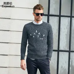 Enjeolon бренд зима новый вязаный пуловер свитеры для женщин Человек свитер с круглым вырезом для мужчин 3 цвета pullobver мужской свитер 3XL одежда