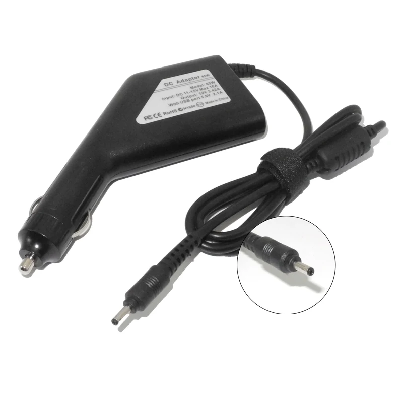 acer 19v 3.42a 65w laptop car charger adapter