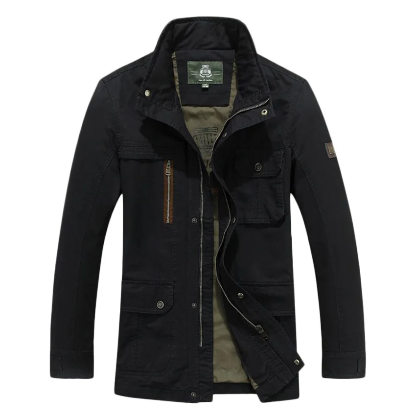 AFS JEEP, мужское осенне-весеннее пальто, модные хлопковые мужские куртки с длинным рукавом в стиле милитари, Повседневная Верхняя одежда размера плюс M-4XL 135z