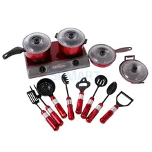 Детский красный кухонный набор для готовки с огнями и звуками игрушечный миксер игровые игрушки кухонная посуда Игровой Набор Развивающие игрушки для малышей
