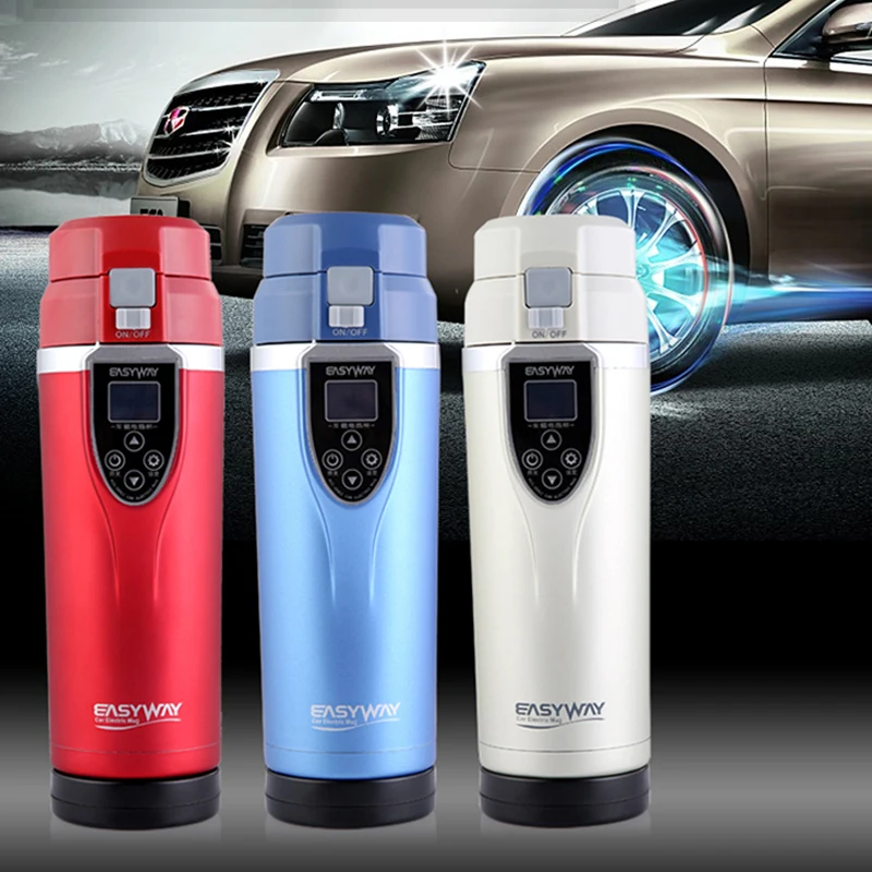 

Auto cup Electric Mug Keep Warm Boling Water with Car Adapter Vehicle Thermos and Cigarette Lighter DC12V Heating Cup Travel Mug