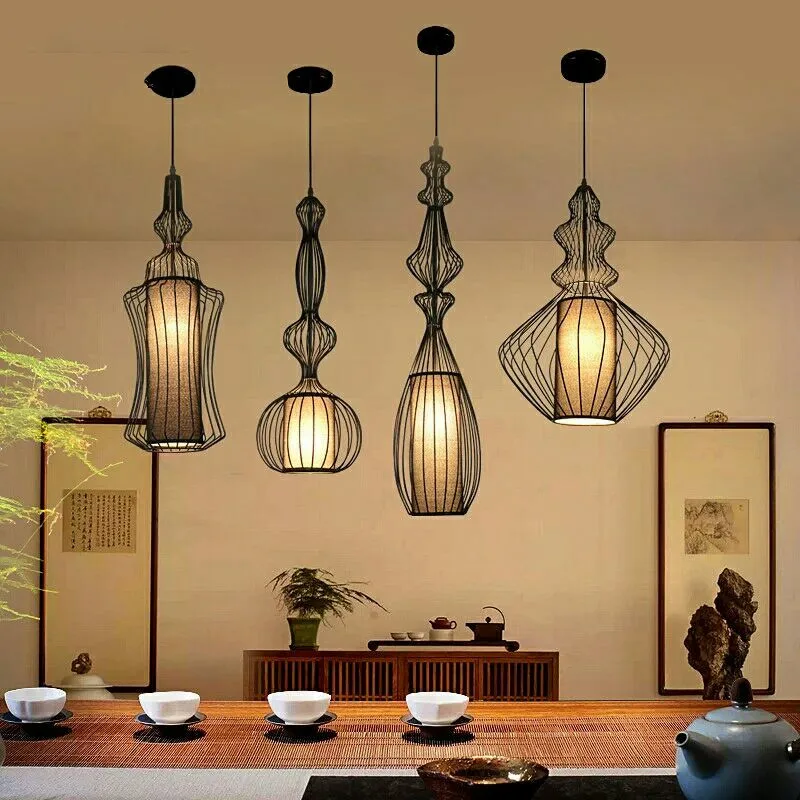 

Retro industrial wind wrought iron bird cage Pendant Lights creative personality restaurant light cafe bar lamp WF4131337
