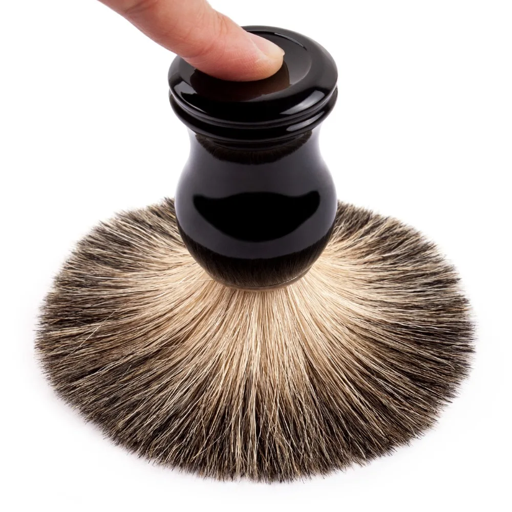 

Qshave Man Pure Badger Hair Shaving Brush 100% Original for Double Edge Safety Straight Classic Safety Razor 11.5cm x 5.2cm