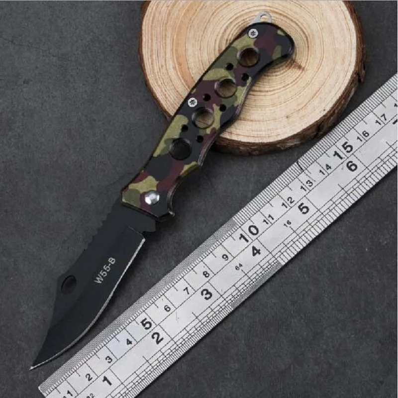 

Outdoor camping survival folding knife stainless steel fruit knife adventure self-defense folding knife