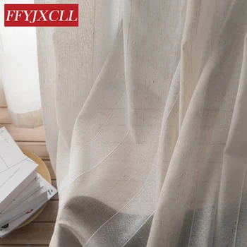

Polyester Nordic Tulle for Living Room Bedroom Kitchen Cafe Drapes Window Treatments Screening Sheer Curtains Japan Style