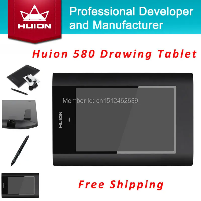 Hot Sale New HUION 580 8" X 5" Graphic Pen Tablets Professional