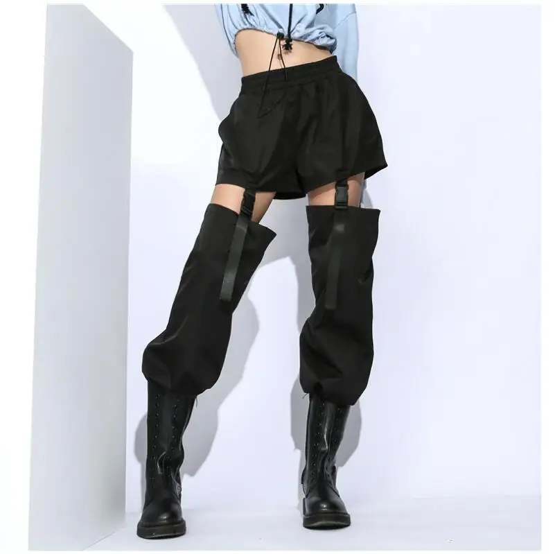 

Harajuku Streetwear Patchwork Women Pants High Waist Summer Sweatpants Casual Ladies Trousers Korean Pants Capris