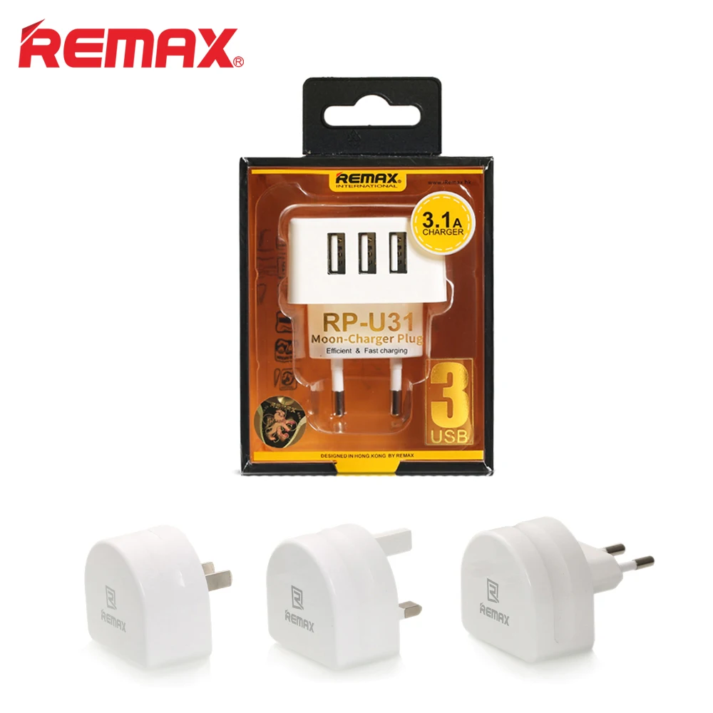Remax 5V3 1A Universal Travel USB Charger Adapter EU US UK Plug Wall 