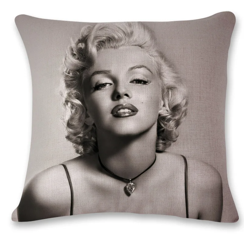 Nordic retro star Marilyn Monroe Cushion Covers Classic Printing Throw Pillowcase for Couch American soft Home Decor Car cover | Дом и сад