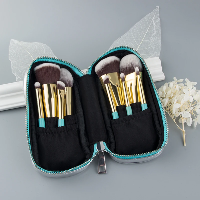 Miglior Anmor 9PCS Mini Morbido Spazzole di Trucco Set Kit Portatile Kabuki Spazzola Per Il Make up Professionale Borsa Da Viaggio Cosmetici pincel maquiagem