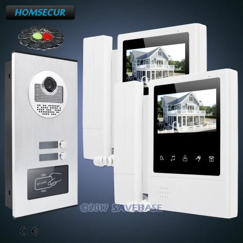 HOMSECUR 4.3\ Multi Apartment Video&Audio Door Entry Kit+Outdoor Monitoring HOMSECUR 4.3\ Multi Apartment Video&Audio Door Entry Kit+Outdoor Monitoring