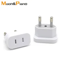 1PC US To EU Plug USA To Europe Travel Wall AC Power Plug Safety Door Design Charger Outlet Adapter Converter 2 Round Pin Socket 1PC US To EU Plug USA To Europe Travel Wall AC Power Plug Safety Door Design Charger Outlet Adapter Converter 2 Round Pin Socket