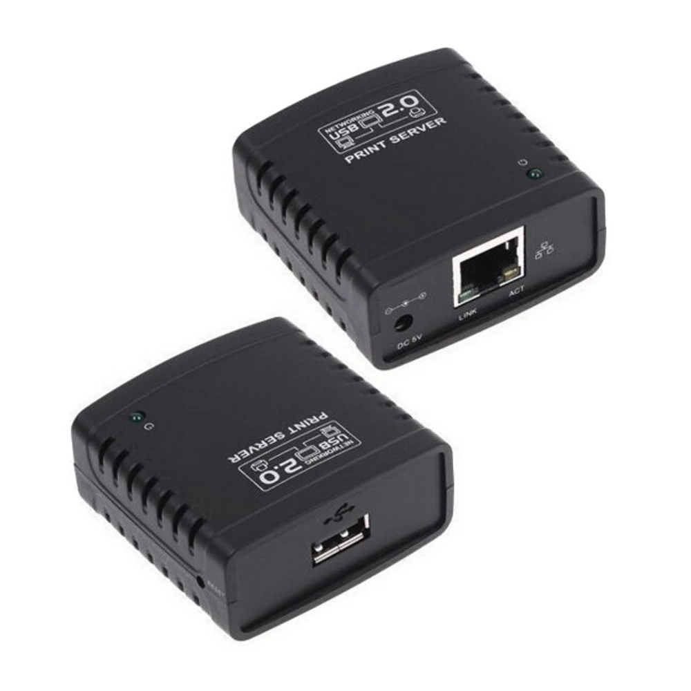 Usb 2.0 Lrp Print Server Compartilhar Uma Impressora de Rede Lan Ethernet Adaptador de Energia Hub Usb 100mbps Network Print Server - Imagem 3