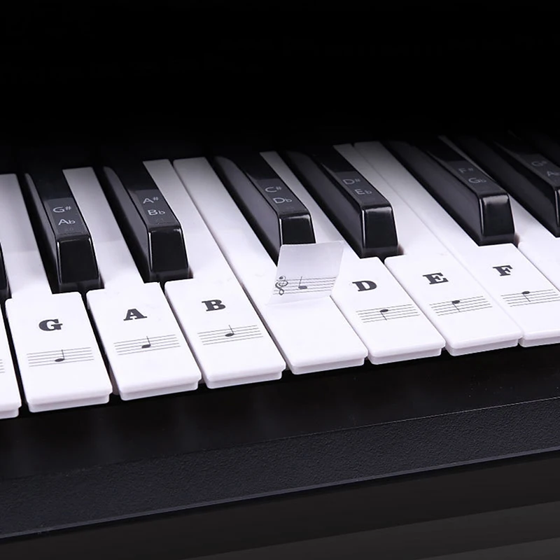 Pro прозрачная клавиатура для фортепиано наклейка электронная клавиатура клавиша фортепиано Stave Note наклейка для начинающих
