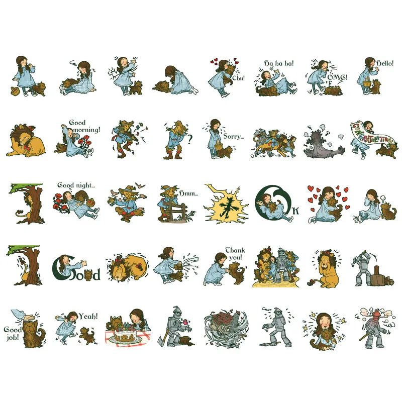 

40pcs/set Anime The Wizard of OZ Precut Sticker Kawaii Stationery Cute Post It Sticky Notes Planner Stickers Office Decor