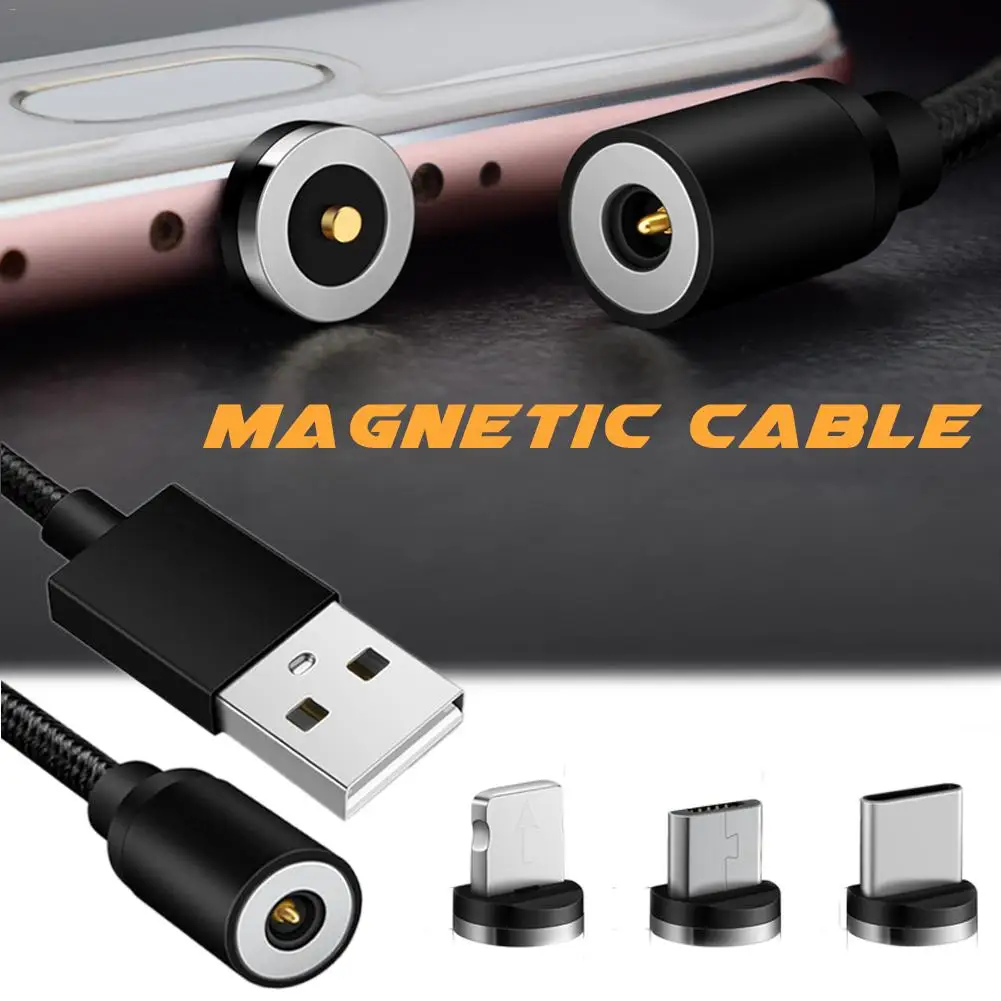 

1m 2.4A E360 Magnetic Cable For IPhone HUAWEI Xiaomi Samsung Nylon Alloy MicroUSB TypeC Fast Charging Magnet USB Extension Cable