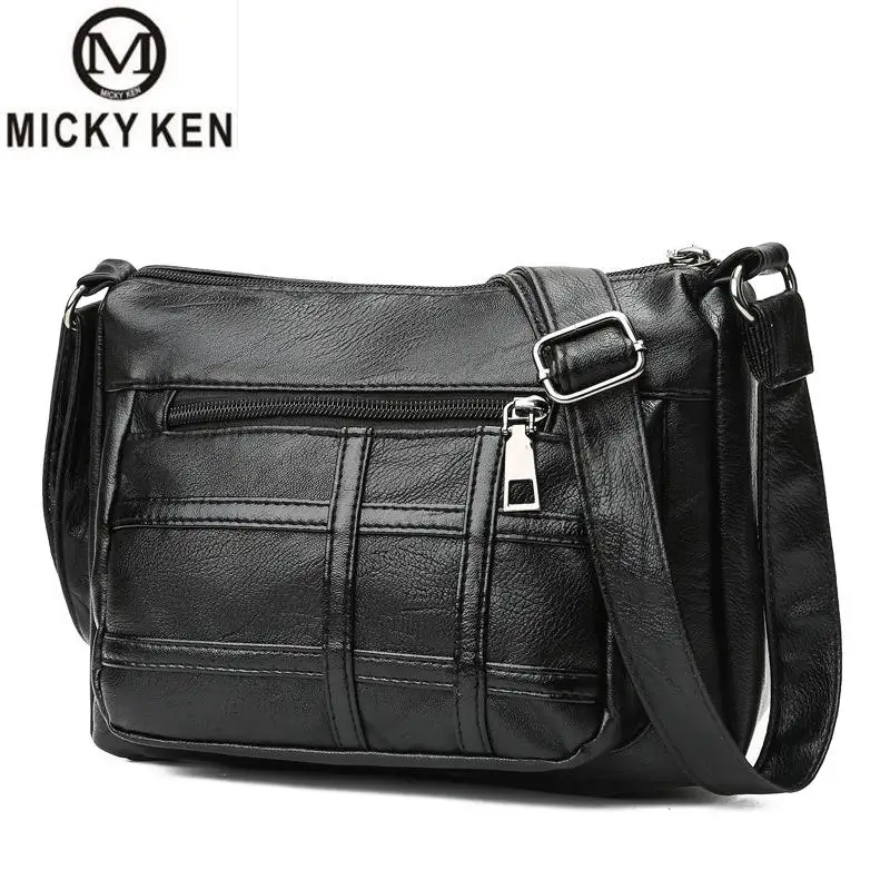 

Washed Leather Small Shoulder Bag 2018 European And American Style Explosion Models Checkered Mummy New Diagonal Handbags Totes