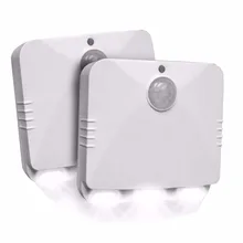 2 шт. 3 Мини светодиодный беспроводной ПИР движения Активированный индукционный ночник сенсор шкаф коридор ночник лампа