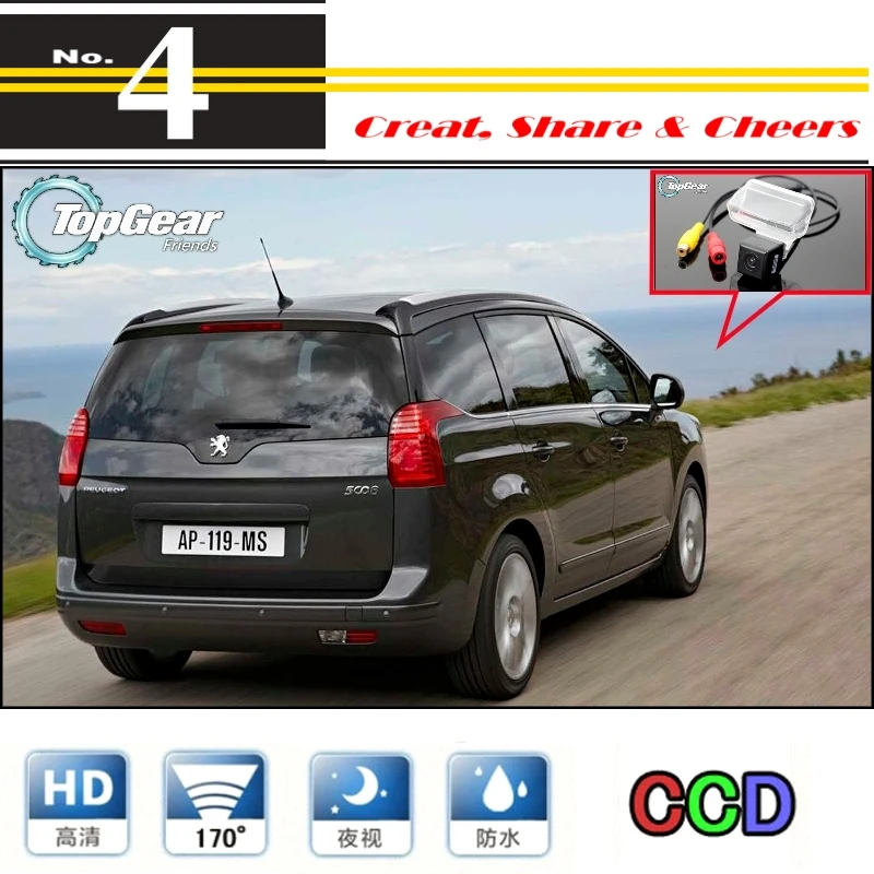 

Car Camera For Peugeot 5008 High Reverse Rear View Back Up Camera PAL / NTSC Use | CCD + RCA