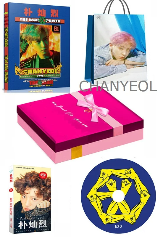 

[MYKPOP]EXO CHANYEOL: Luxury Gift Set CD+Photo Book+Poster+Bookmarks, KPOP Fans Collection SA19070605