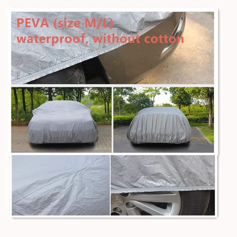  Universal Sedan SUV Car Cover PEVA Cotton Double Layer Waterproof Rain Snow UV Dust Protective Outd